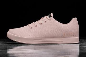 Pink Nobull Blush Canvas Men's Trainers | CA M1454Q